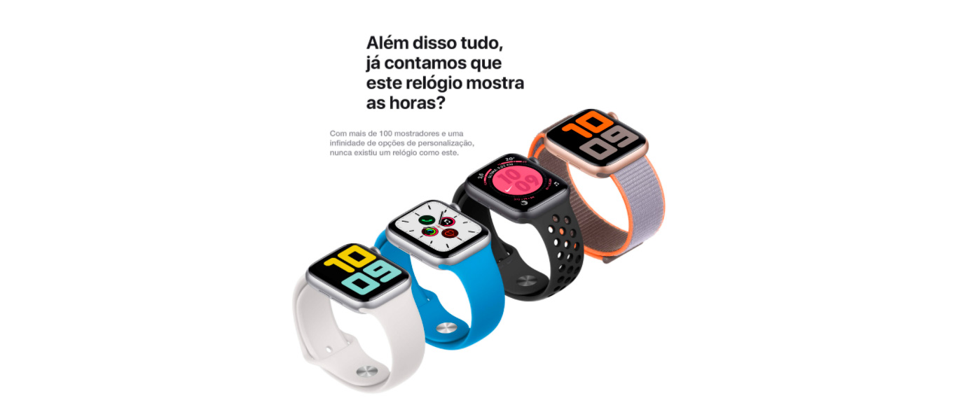 Apple Watch Series 5 MWVE2BZ/A 44 mm, GPS, Pulseira Rosa