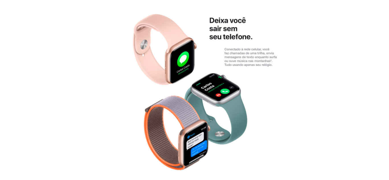 Apple Watch Series 5 MWVE2BZ/A 44 mm, GPS, Pulseira Rosa