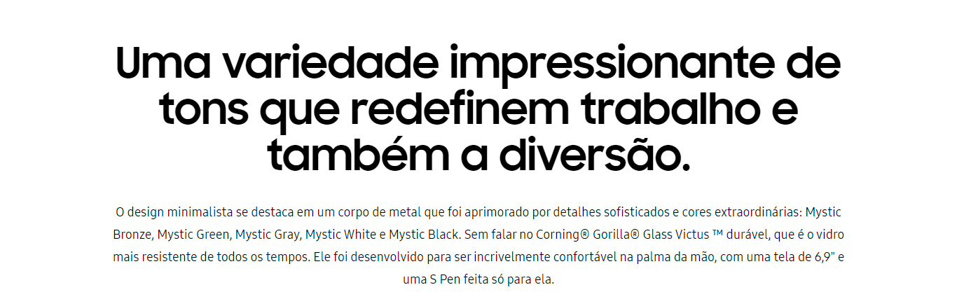 Smartphone Samsung Note20 256GB 8GB Tela Infinita 6,7 Câmera Tripla Traseira 12MP + 64MP + 12MP Frontal de 10MP Bateria 4300mAh Caneta S-Pen Bronze