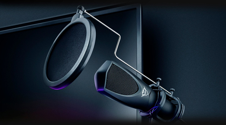 Microfone Streaming GXT 232 Mantis USB Trust, com tripé para fluxos no YouTube, Twitch e Facebook, PC e Laptop - 22656