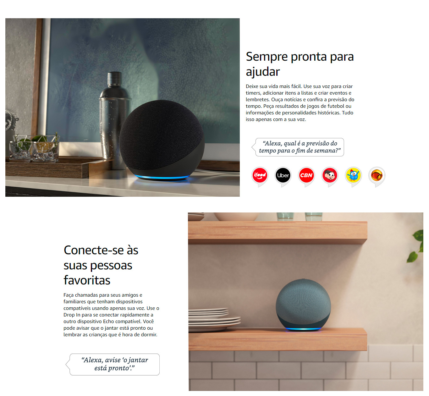 Echo Dot 3ª Geração Smart Speaker com Alexa - Cinza - Ibyte