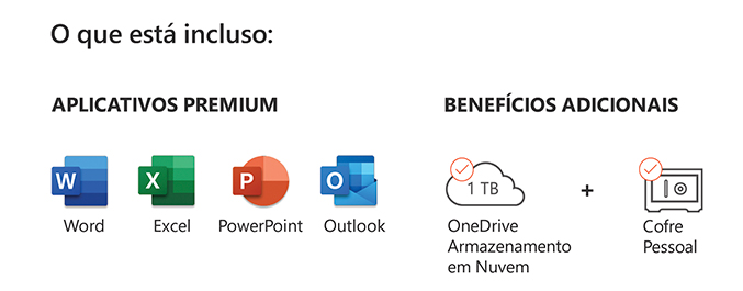 Microsoft 365 Personal ESD QQ2-00721, 32/64 Bits Licença para Um Usuário