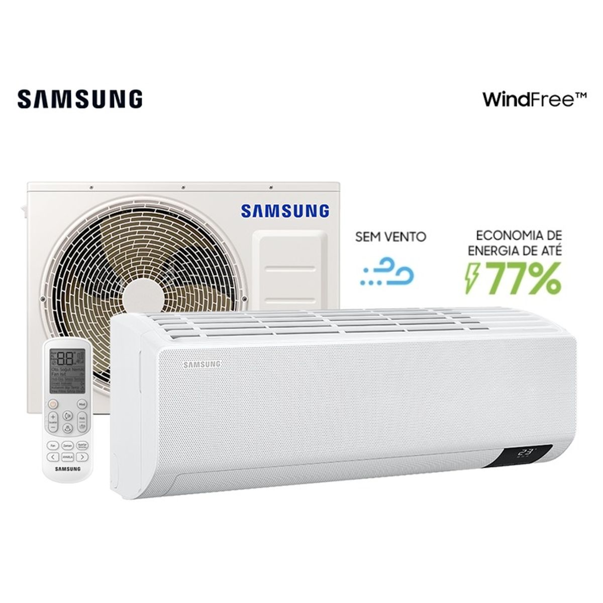 ️ar Condicionado Split Samsung Inverter Sem Vento 22000btus Lojaibyte 4103