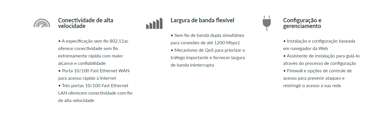 Roteador Wi-Fi D-Link DIR-822+ AC1200 4 Antenas