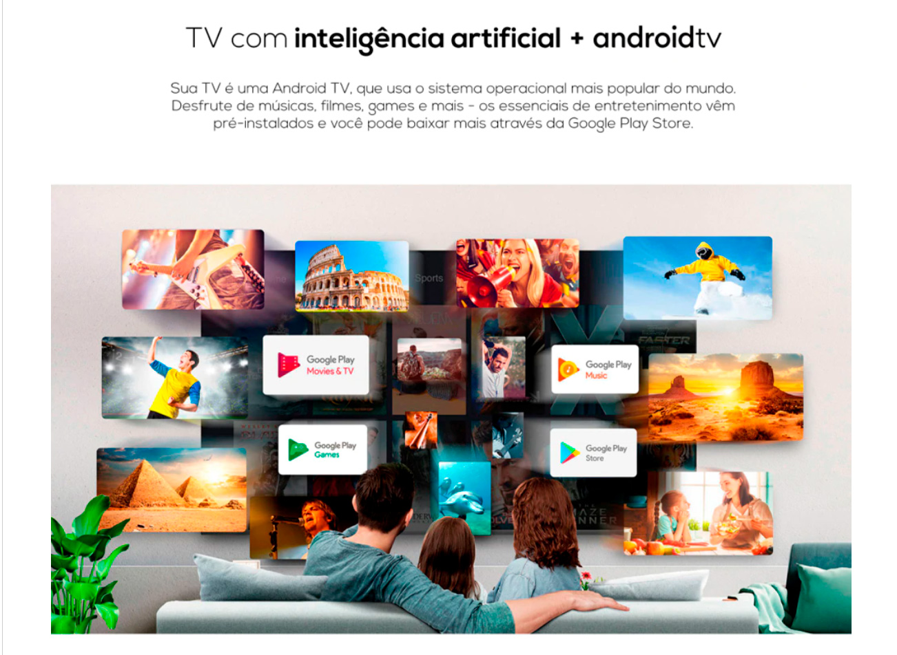 Smart TV 4K UHD LED 65 TCL 65P715 Android Wi-Fi - Bluetooth 3 HDMI 2 USB