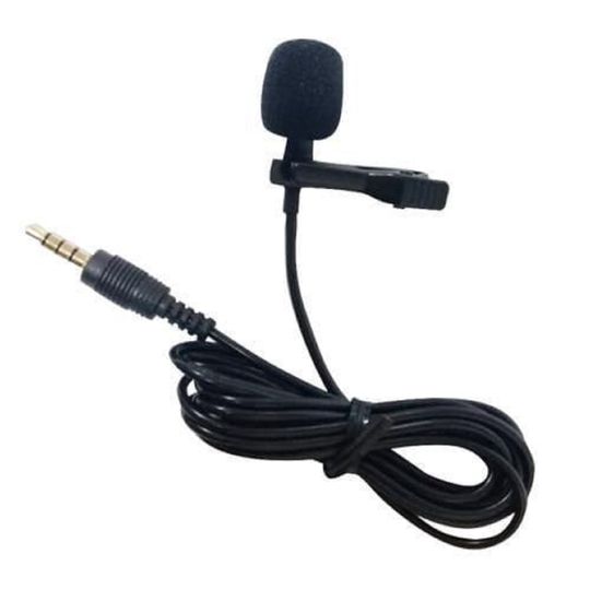 Microfone de lapela com cabo 1,5m e plug P2 stereo - Micn0003