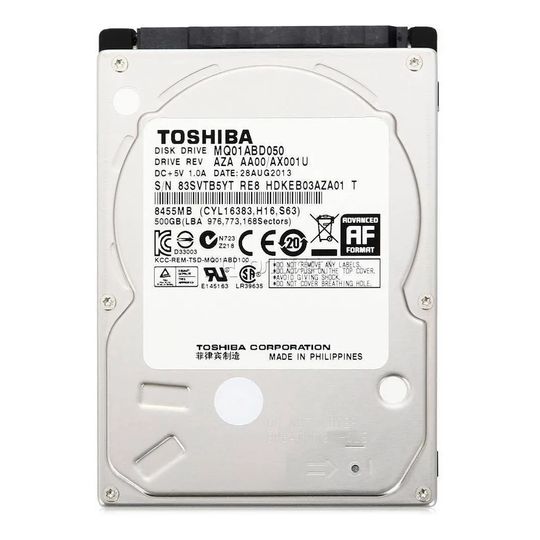 HD para Notebook 500GB SATA 2 8MB 5400RPM MQ01ABD050 Toshiba