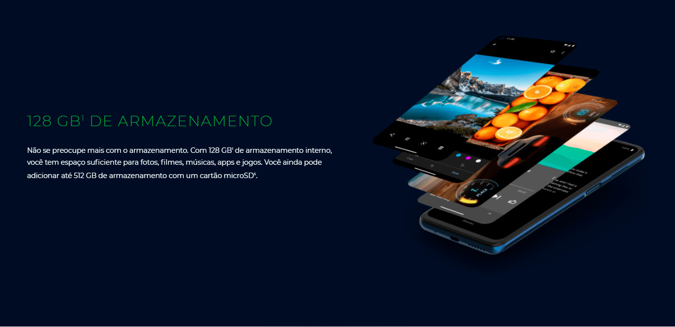 Smartphone Motorola G9 Plus 128GB 4GB RAM Tela 6,8 Câmera Quádrupla Traseira 64MP + 8MP + 2MP + 2MP Frontal de 16MP Bateria 5000mAh Ouro Rosê