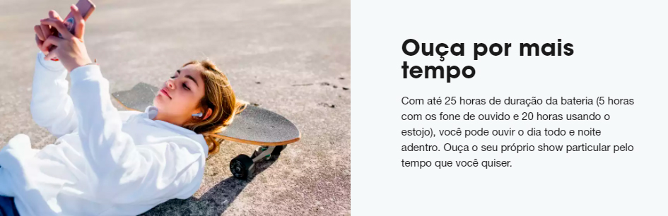 Fone de Ouvido Auricular JBL T215 TWS , Branco