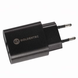 Carregador-de-Parede-Goldentec-GT-USB-C---USB-3.0---Preto---Fone-Auricular-Bluetooth-GT-Joy