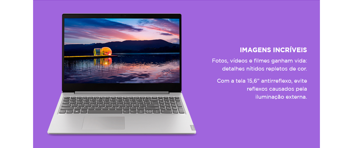 Notebook Lenovo Ultrafino Ideapad S145 Intel Core i3-8130U 4GB 1TB 15,6 HD Linux , Prata- 81XMS00000