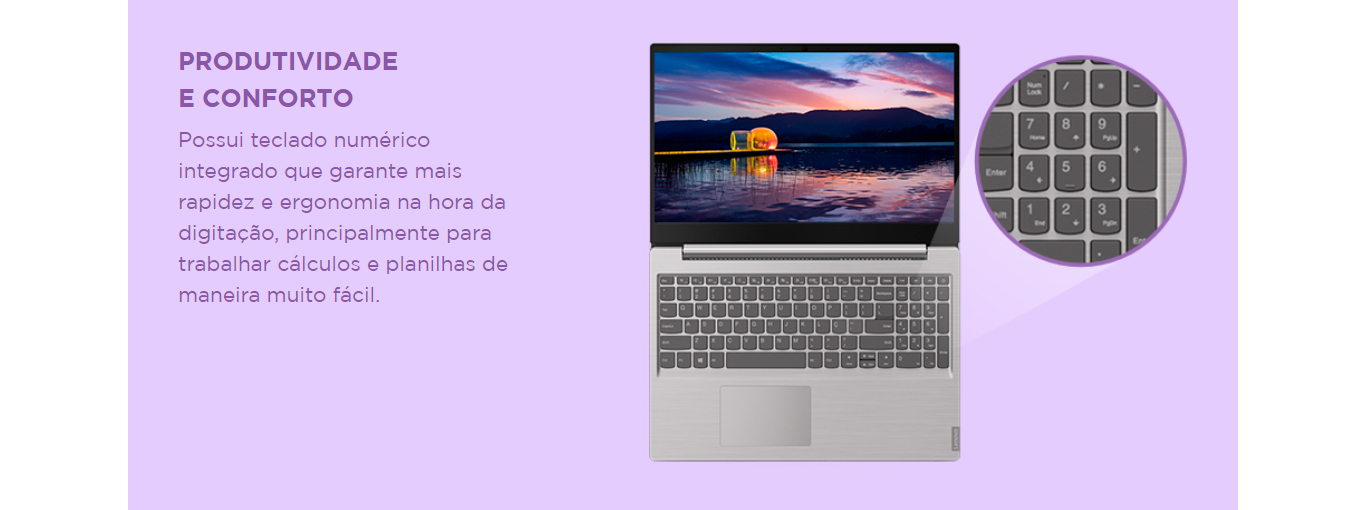 Notebook Lenovo Ultrafino Ideapad S145 Intel Core i3-8130U 4GB 1TB 15,6 HD Linux , Prata- 81XMS00000