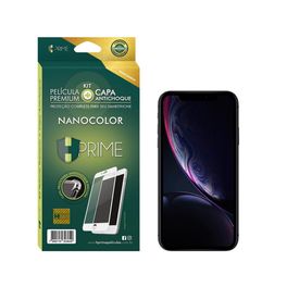 Pelicula-Premium-HPrime-para-iPhone-XR---Capa-Antichoque-TPU-Transparente---Kit-Nanocolor