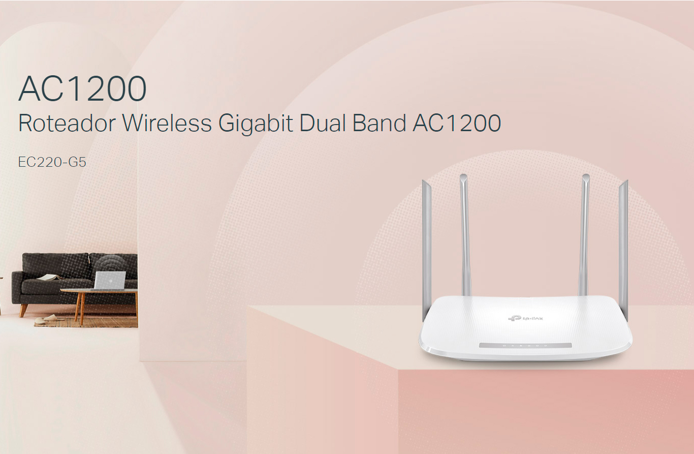  Roteador Wi-Fi TP-Link  EC220-G5  Gigabit Dual BandAC1200 1167mbps
