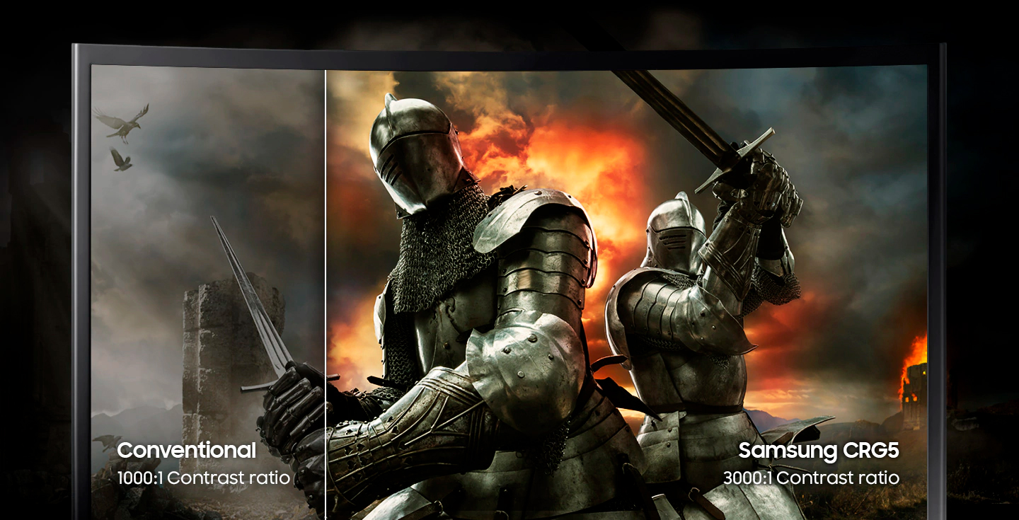 Monitor Gamer Samsung 24 Curvo Full HD HDMI/DisplayPort FreeSync 144Hz Inclinação Ajustável - LC24RG50FQLMZD