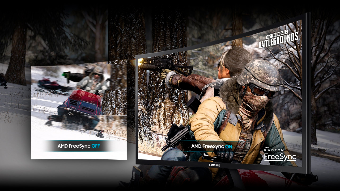 Monitor Gamer Samsung 24 Curvo Full HD HDMI/DisplayPort FreeSync 144Hz Inclinação Ajustável - LC24RG50FQLMZD