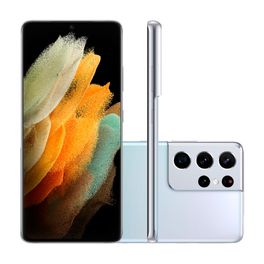 Smartphone-Samsung-Galaxy-S21-Ultra-5G-256GB-12GB-RAM-Tela-de-68--Camera-Quadrupla-Traseira-108MP-10MP-12MP-10MPFrontal-de-40MP-Bateria-5000mAh-Prata