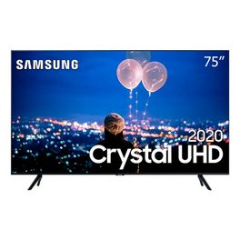 Smart-TV-75--Crystal-UHD-TU8000-4K-Samsung----Soundbar-Samsung-HW-T555-com-2.1-canais-Potencia-de-320W-Bluetooth-Subwoofer-Sem-Fio