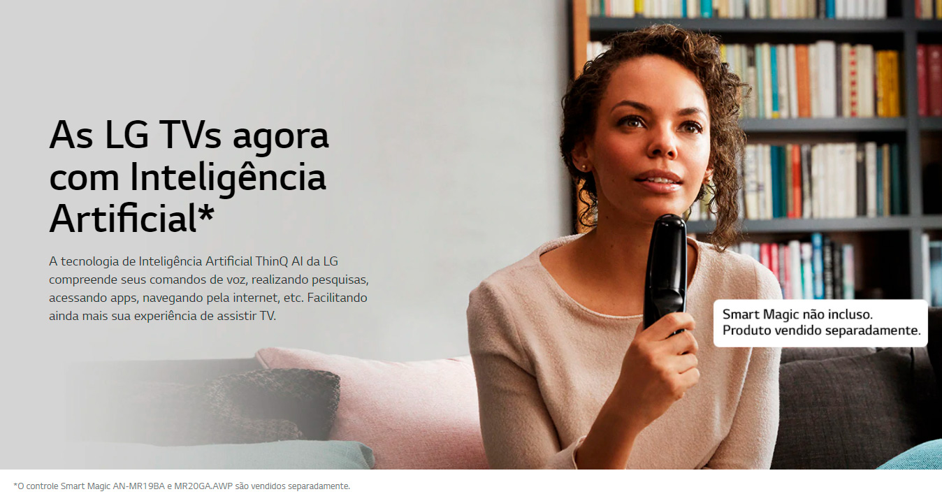 Smart TV LED 43 Full HD LG 43LM6300PSB ThinQ AI Quad Core, Bluetooth 3 HDMI 2 USB Wi-Fi