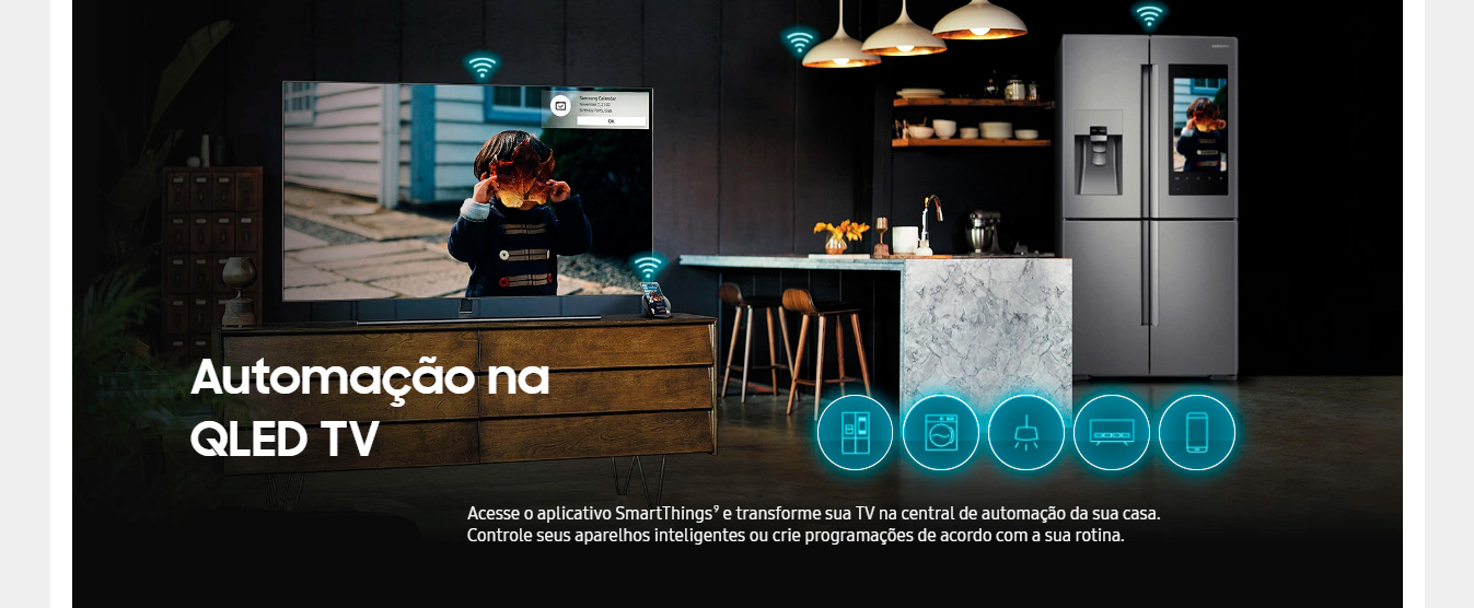 Smart TV QLED 75 Samsung QN75Q7FNAGXZD Ultra HD 4k Wi-Fi Prata