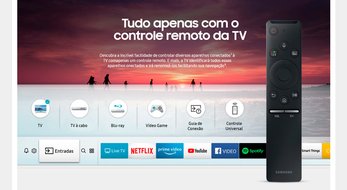 Smart TV QLED 75 Samsung QN75Q7FNAGXZD Ultra HD 4k Wi-Fi Prata