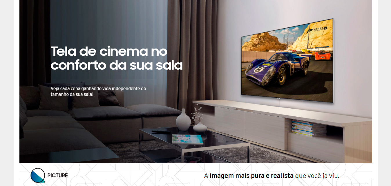 Smart TV QLED 75 Samsung QN75Q7FNAGXZD Ultra HD 4k Wi-Fi Prata