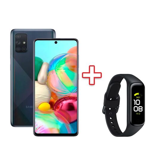 Smartphone-Samsung-Galaxy-A71-128GB-6GB-RAM-Tela-6.7--Preto---Smartwatch-Samsung-Fit-2-Preto