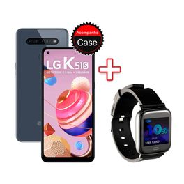 Kit-Smartphone-LG-K51S-64GB-3GB-RAM-Tela-655--Camera-Quadrupla-Titanio---Smartwatch-Goldentec-Preto