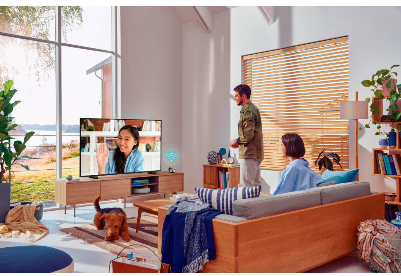 Smart TV 65 Crystal UHD 4K Samsung 65AU8000, Painel Dynamic Crystal Color, Design slim, Tela sem limites, Visual Livre de Cabos, Alexa built in