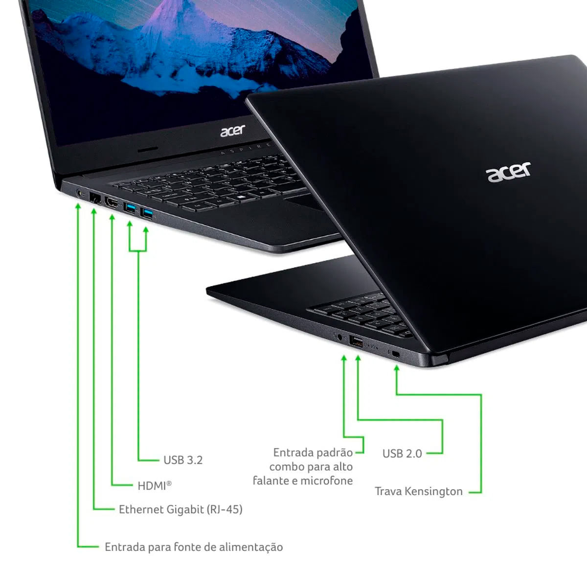 Notebook Acer Aspire 3 A31523R6DJ Ryzen 33250U 1TB 15,6"  lojaibyte