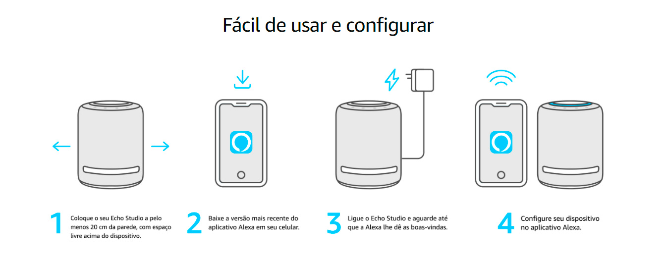 Echo Studio - Smart Speaker com áudio de alta fidelidade e Alexa - Amazon