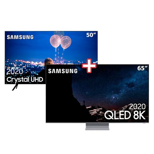 Kit-Smart-TV-8K-QLED-65”-Samsung-65Q800TA---Smart-TV-50--Crystal-UHD-TU8000-4K-Samsung