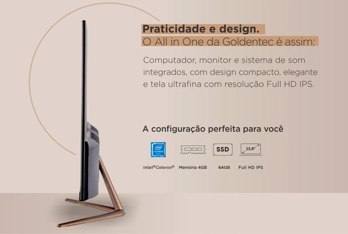 All in One Goldentec Celeron com Linux