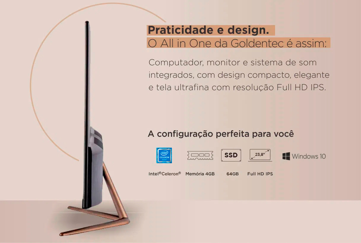 All in One Goldentec Celeron com Windows