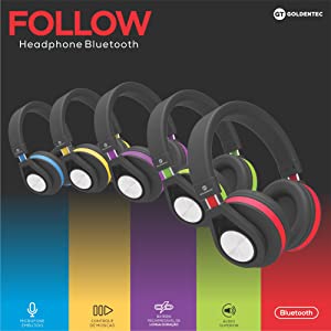 Headphone Bluetooth GT Follow - Azul | GT