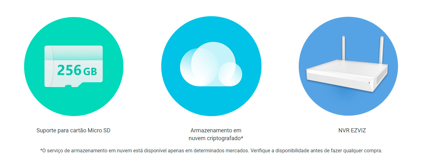 Câmera de Segurança Ezviz IP Wi-Fi Full HD 1080p, com detecção de movimento, Integração Alexa/Google Home - C6N