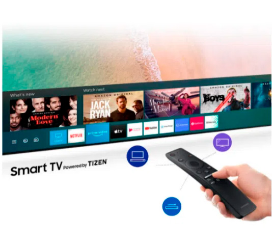 Smart TV 75 Crystal UHD TU7020 4K 2020 Samsung, 2 HDMI, 1 USB, Wi-Fi, Bluetooth