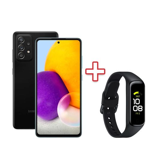 Kit-com-Smartphone-Samsung-A52-128GB-6GB-RAM-Tela-65--Camera-Quadrupla-Preto---Smartwatch-Samsung-Fit-2-Preto