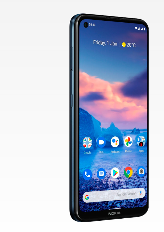 Smartphone Nokia 5.4 128GB 4GB RAM Tela 6,39 Câmera Traseira Quádrupla 48MP + 5MP + 2MP + 2MP Frontal de 16MP Bateria de 4000mAh Azul