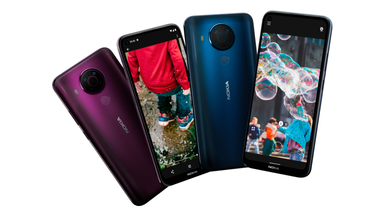 Smartphone Nokia 5.4 128GB 4GB RAM Tela 6,39 Câmera Traseira Quádrupla 48MP + 5MP + 2MP + 2MP Frontal de 16MP Bateria de 4000mAh Azul