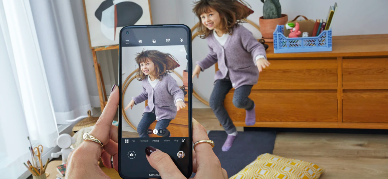 Smartphone Nokia 5.4 128GB 4GB RAM Tela 6,39 Câmera Traseira Quádrupla 48MP + 5MP + 2MP + 2MP Frontal de 16MP Bateria de 4000mAh Azul