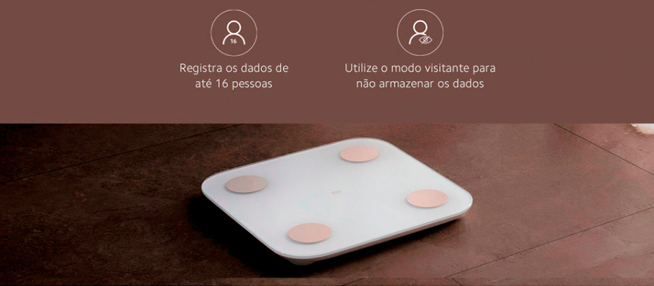 Balança Corporal Xiaomi Inteligente Mi Body XM379BRA Composition Scale 2, Bioimpedância, Bluetooth - Branc