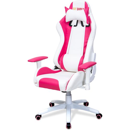 Cadeira Gamer Reclinável GT Pink com Almofadas de Pescoço e Lombar | GT Gamer