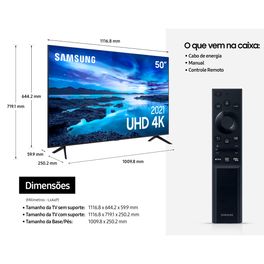 Smart-TV-Samsung-50--UHD-4K-50AU7700-Processador-Crystal-4K-Tela-sem-limites-Visual-Livre-de-Cabos-Alexa-built-in-Controle-Unico
