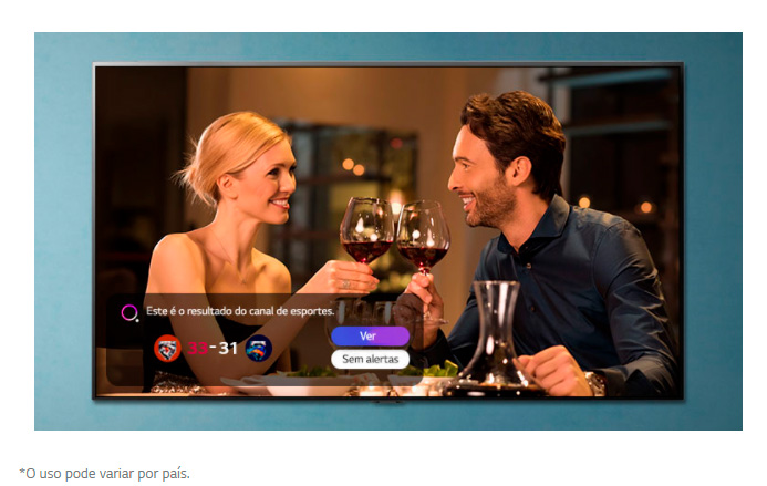 Smart TV LED 55 4K UHD LG 55UP7550 2021 WiFi Bluetooth HDR Inteligência Artificial ThinQ Smart Magic Google Alexa