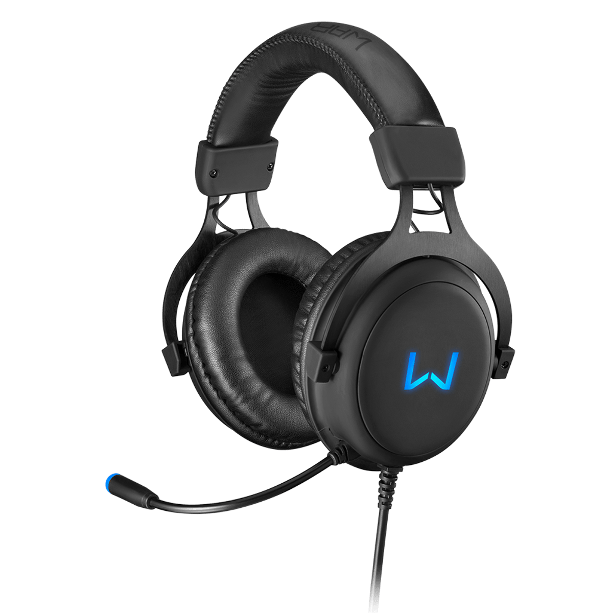 Headset Gamer Warrior Straton Usb 2.0 Stereo Led Ph244 Azul em