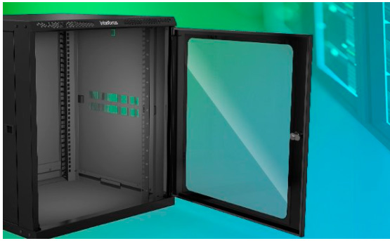 Mini Rack Intelbras 19 Desmontável de parede 5U 570mm - MRD 557