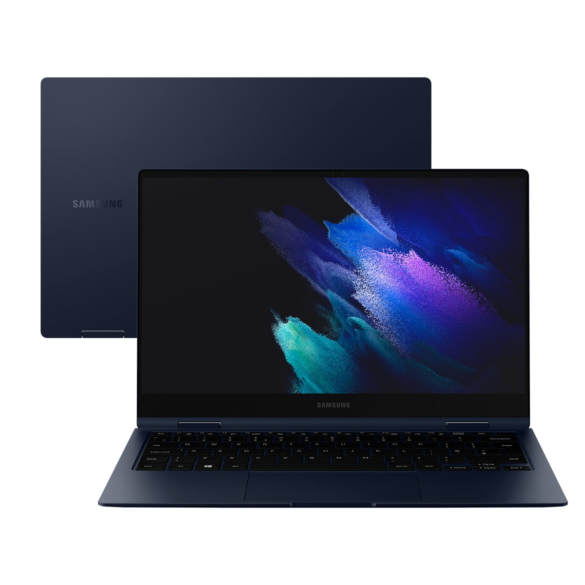 Notebook Samsung Galaxy Book Pro 360 Intel Core i7 16GB 512GB SSD 13” Full HD Windows 10, Mystic Navy - NP930QDB-KS1BR