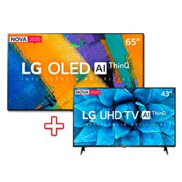 Kit-Smart-TV-LG-65--4K-OLED-HDR---Smart-TV-LG-43--4K-UHD-WiFi-Bluetooth-HDR-