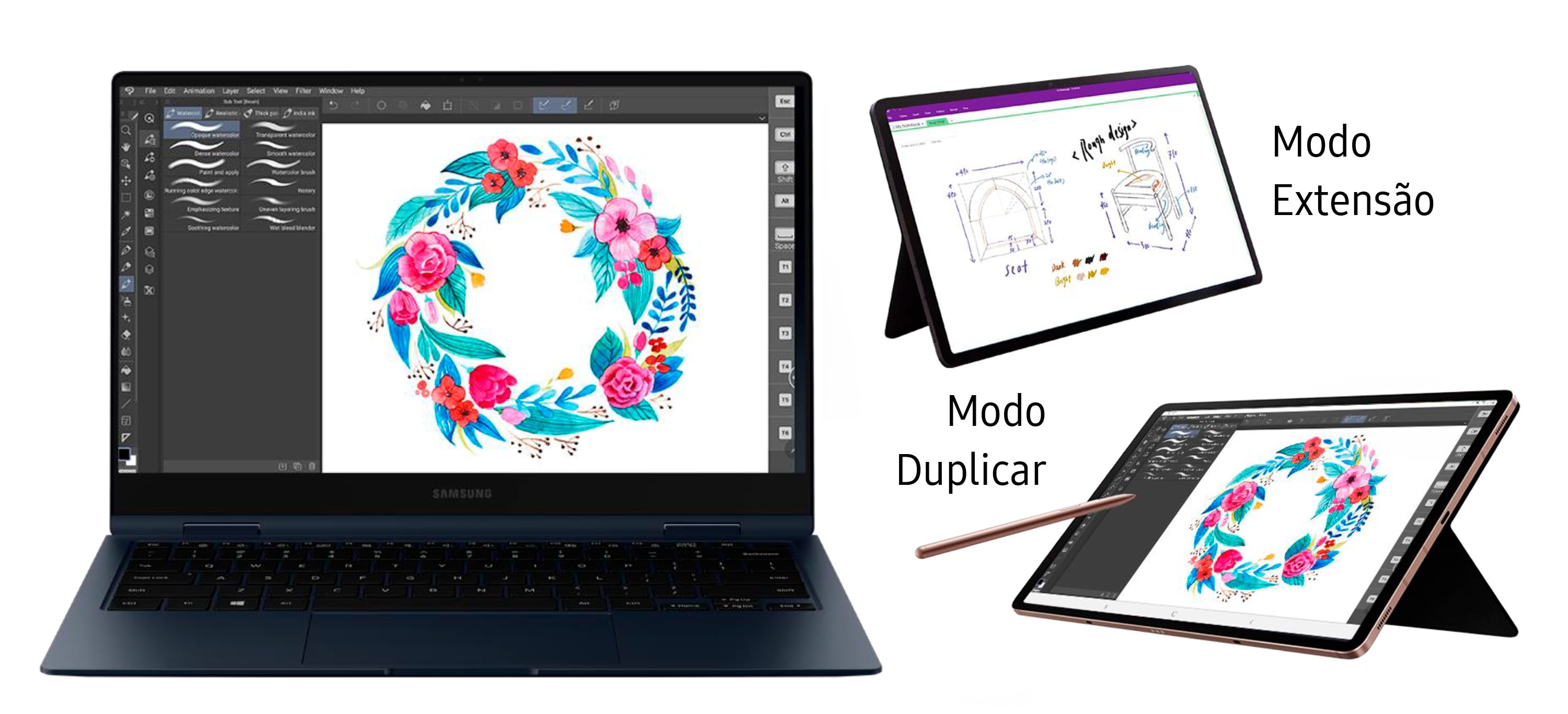 Notebook Samsung Galaxy Book Pro 11ª Intel Core i7 16GB 1TB SSD M.2, 15' Full HD Amoled Windows 10, Mystic Silver - NP950XDB-KS1BR